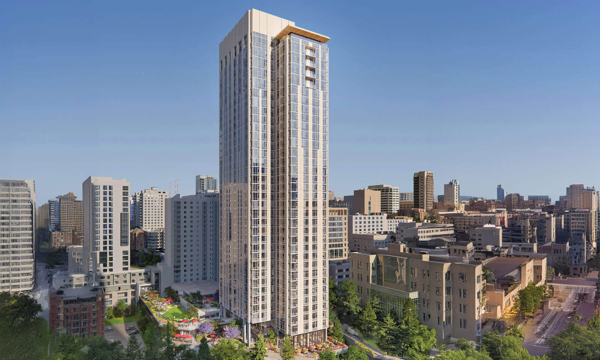 Rendering of the new West Tower.